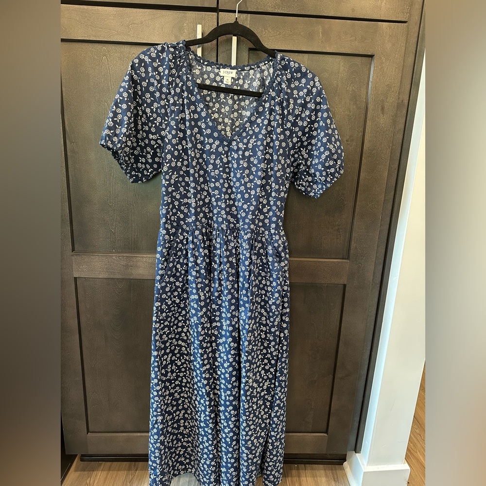J.Crew Floral Cotton Midi Dress Size 6